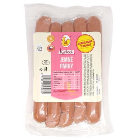 detail DZK Kuřecí Jemné Párky 250g