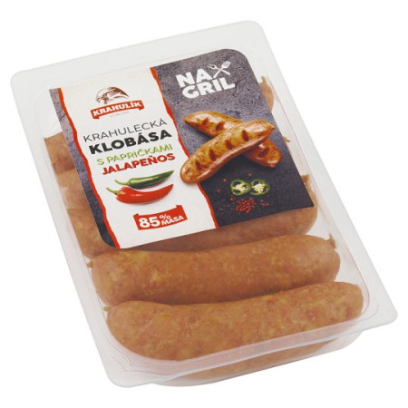 detail Krahulík Klobása 350g s papričkami Jalapenos