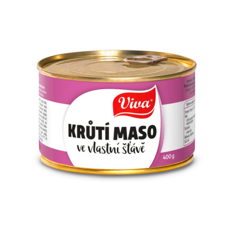 chi tiết Viva Krůtí maso ve vlastní šťávě 400g