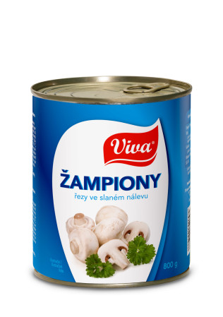 chi tiết Viva Žampiony řezané 800g