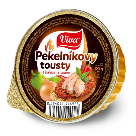 detail VIVA Pekelníkovy tousty s kuřecím masem 120g