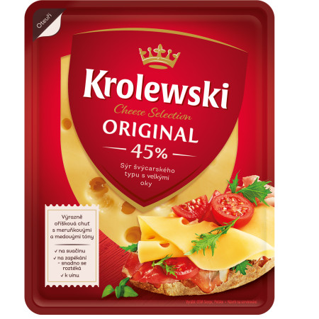detail Krolewski 45% plátky 100g