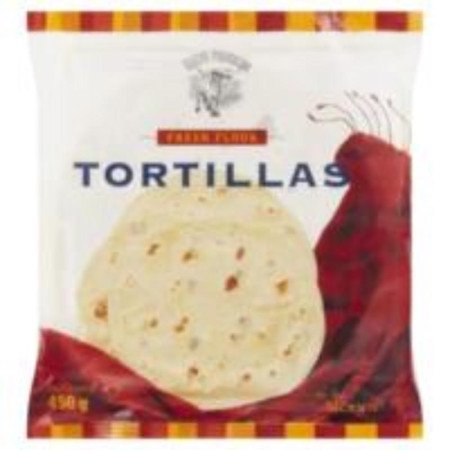 detail Tortilla flour natur 25cm 450g (6ks) - 10ks/kart