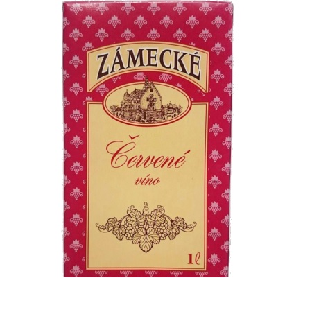 detail Zámecké, červené víno 1L