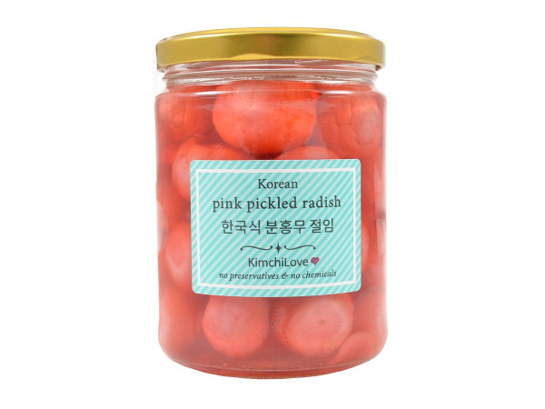 detail KimchiLOVE - Pink Pickled Radis 480g (Cu cai do muoi)