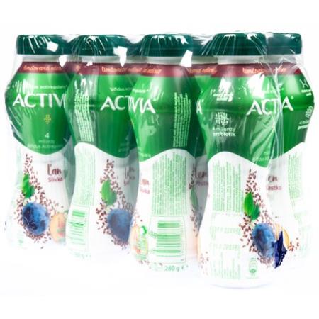 detail Activia nápoj bílá lňěný sem. 280g