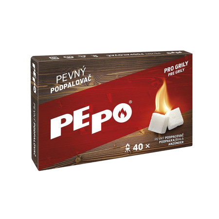 detail PE-PO pevný podpalovač - krabička 40