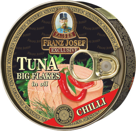 detail FJK Tuňák steak 170g v oleji a chilli