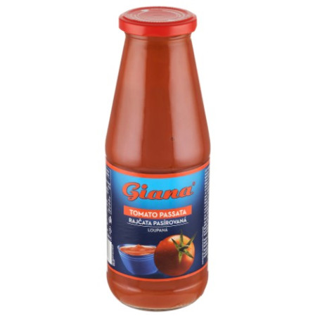 chi tiết Rajčata loupaná drcená 680g sklo GIANA