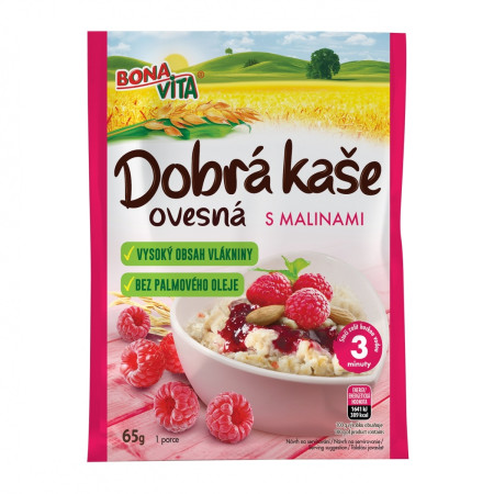 detail Bona Vita Dobrá kaše 55g Malinová