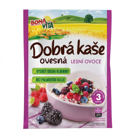 detail Bona vita Dobrá kaše 55g lesní ovoce