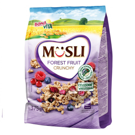 chi tiết Bona vita musli forest fruit - lesní ovoce 375g