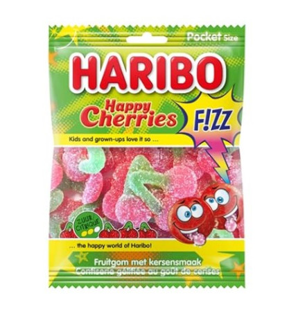 detail Haribo 100g Cherries FIZZ