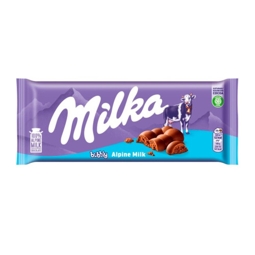 MILKA Bubbly Alpine milk 90g (D)