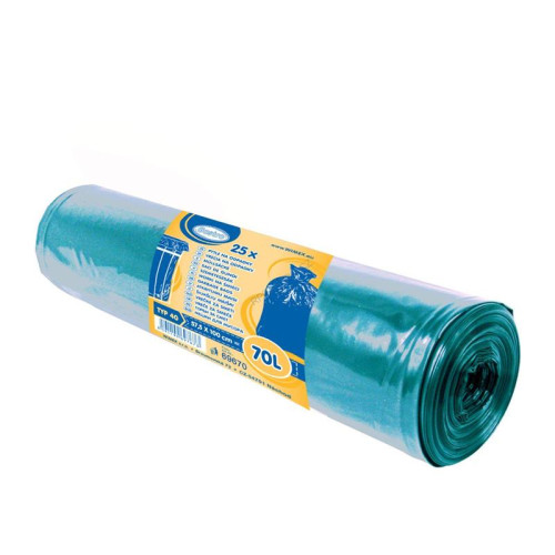 Pytel na odpadky (LDPE) modrý 57,5 x 100 cm 70L [25 ks] - 69670